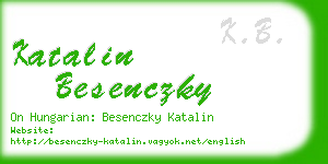 katalin besenczky business card